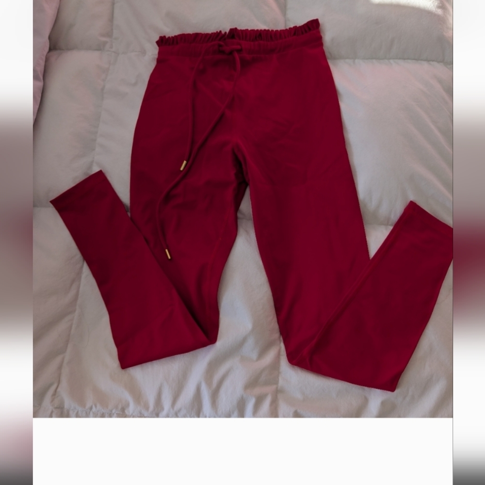 NWOT Celestine Bright Red Workout Leggings